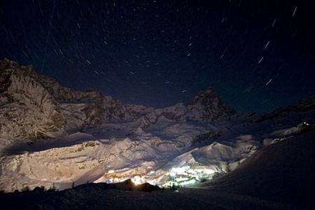 Skiing in the Moonlight